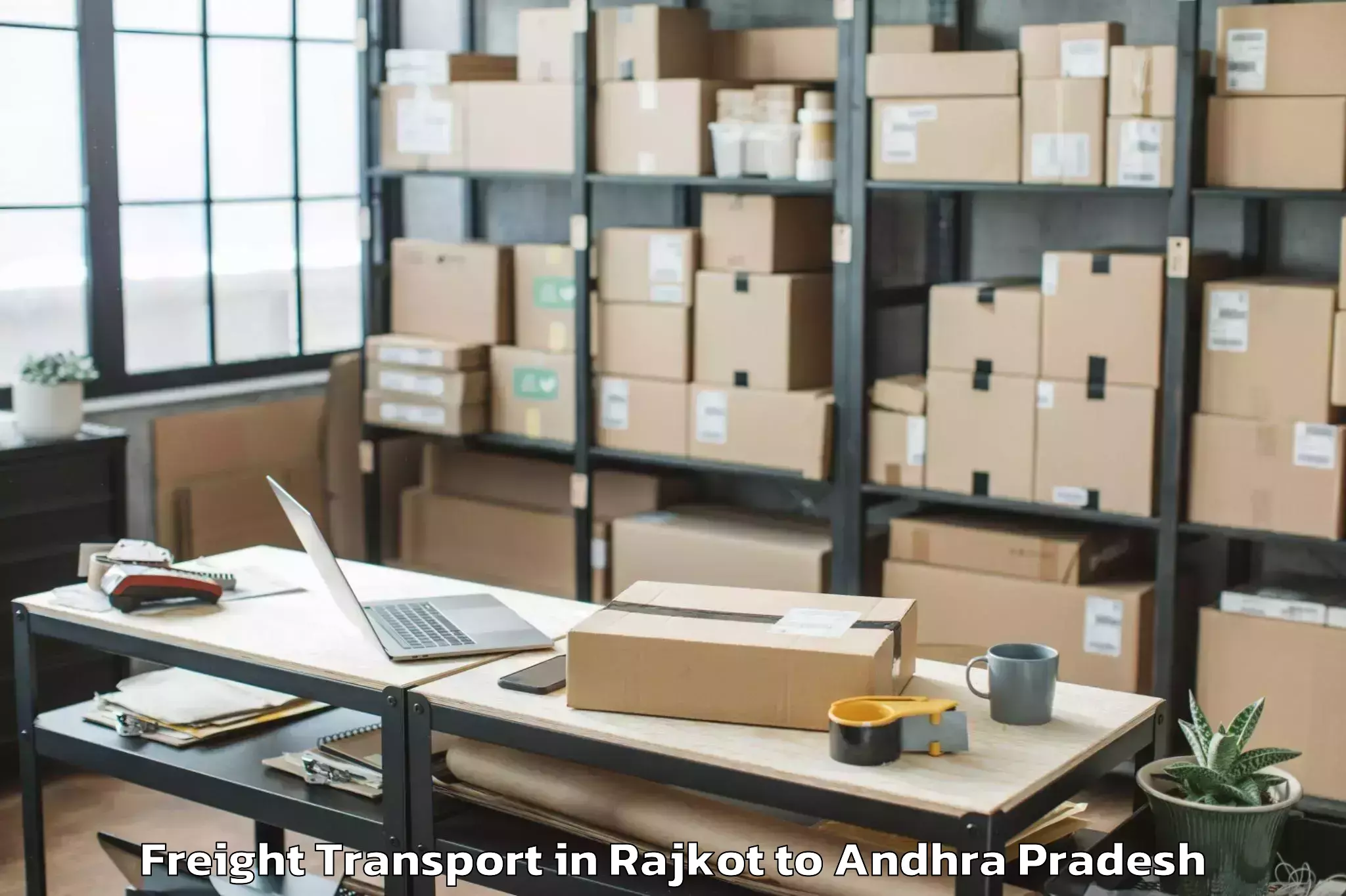 Hassle-Free Rajkot to Reddigudem Freight Transport